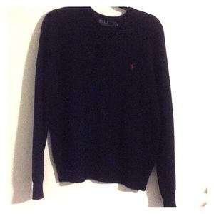Ralph Lauren Navy Blue V Neck Sweater, M